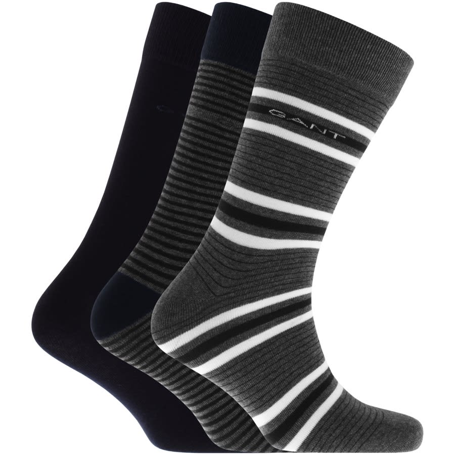 Alternative Image for ProductGant Three Pack Mixed Socks Grey1